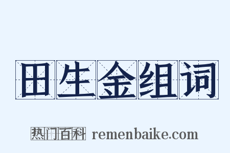 田生金组词是什么意思的图片